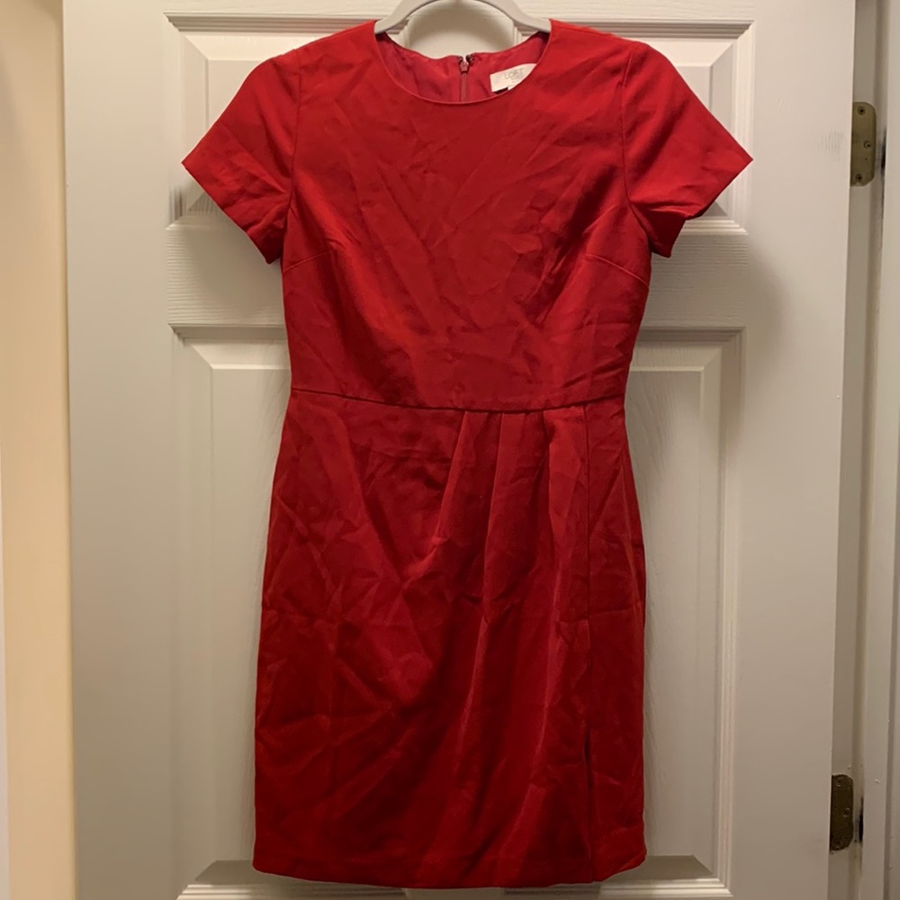 Loft outlet red holiday dress